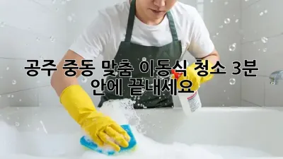 공주 중동 맞춤 이동식 청소, ✨3분 안에 끝내세요!